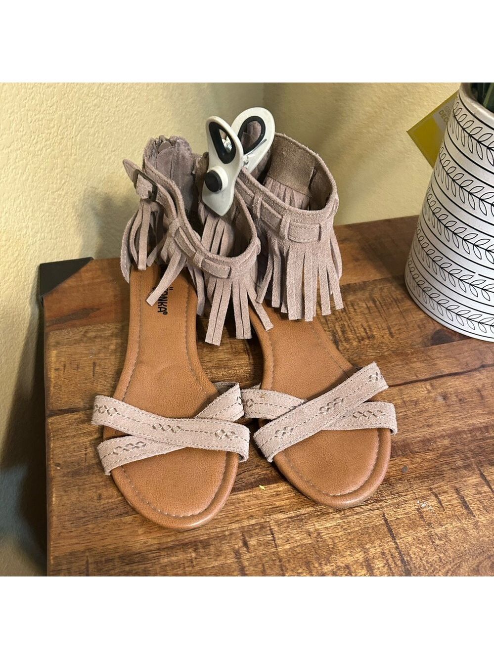 Mossimo Supply Co. Tan Fringe Sandals